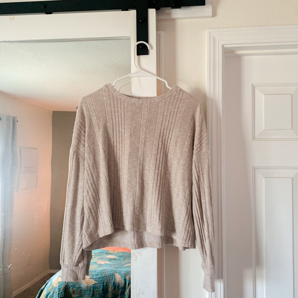 Slightly Cropped Cream Sweater